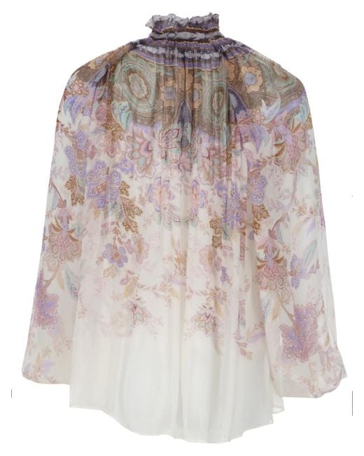 Zimmermann Multicolor Luna Billow Blouse