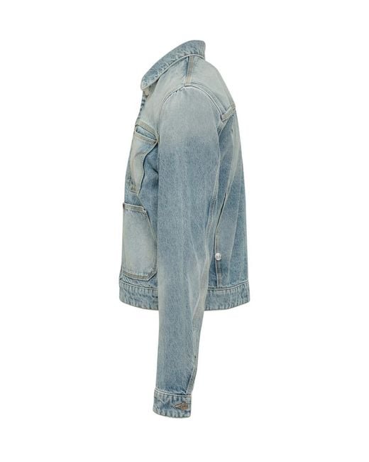DSquared² Blue Solid Shirt Collar Jacket for men