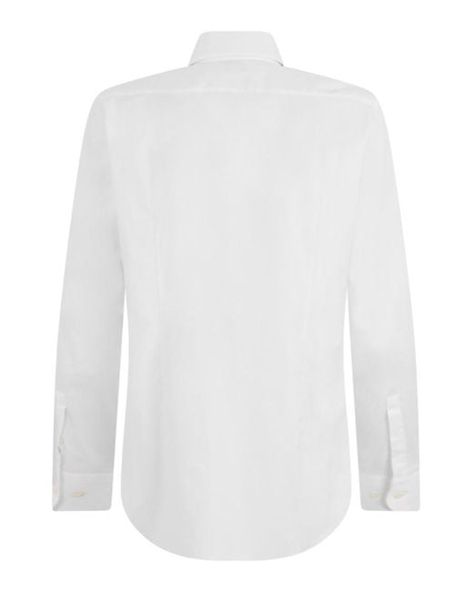 Boss White Regular Solid Shirt for men