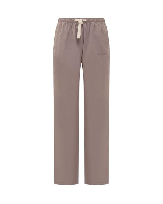 Palm Angels Brown Straight Drawstring Pants for men