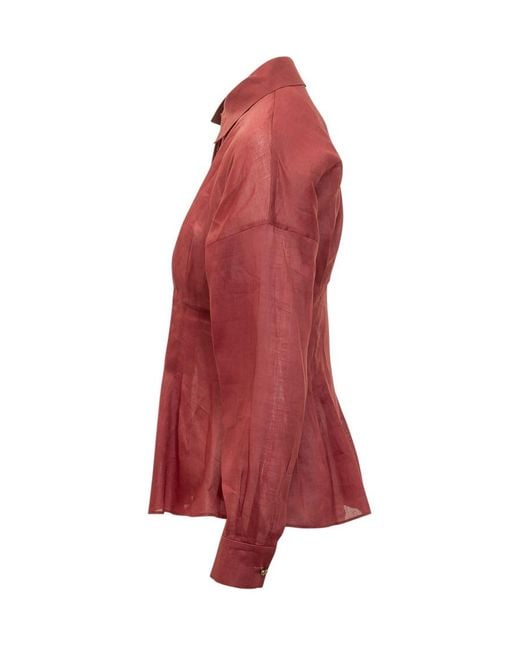 Max Mara Red Brick Regular Solid Shirt