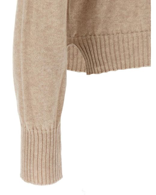 Ma'ry'ya Natural Cashmere Cotton Sweater for men