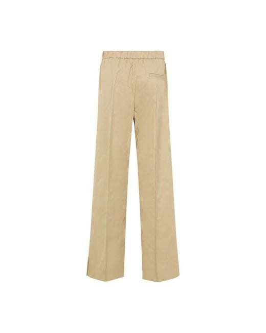 Jil Sander Natural Straight Elasticated Pants