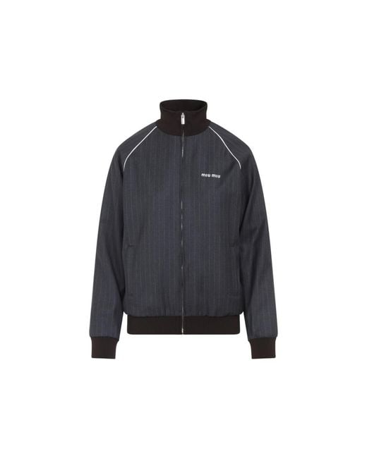 Miu Miu Blue High Neck Pullover