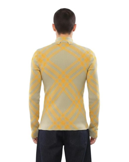 Burberry Yellow Turtle Neck Sweater for men