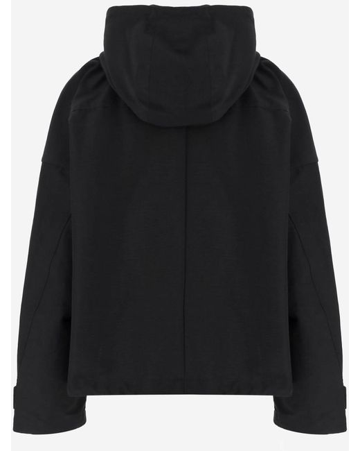ARMARIUM Black High Collar Cotton Jacket