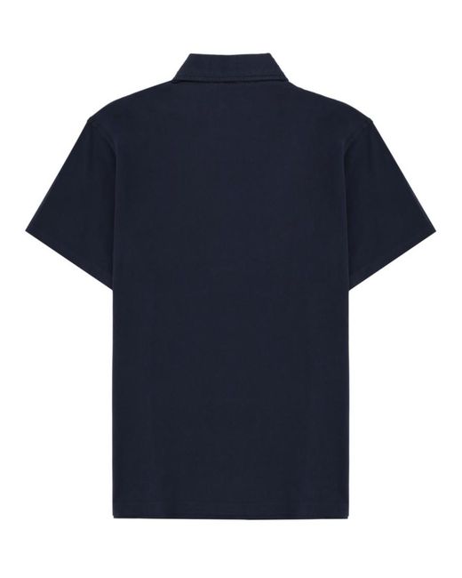 Aspesi Blue Solid Polo for men