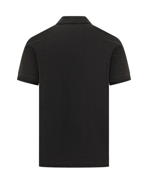 Burberry Black Solid Shirt Collar Polo for men