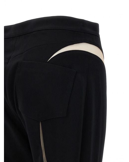 Mugler Black Mesh Insert Leggings