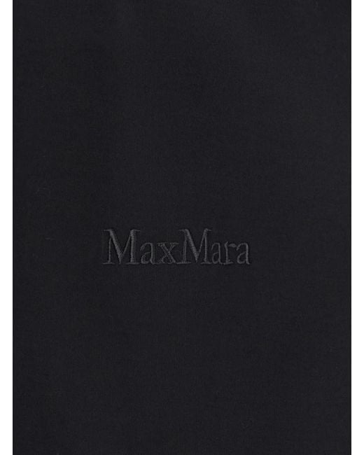 Max Mara Black Solid Crew Neck T-Shirt