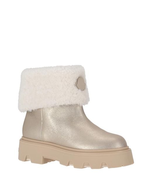 Moncler Natural Solid Round Toe Boots
