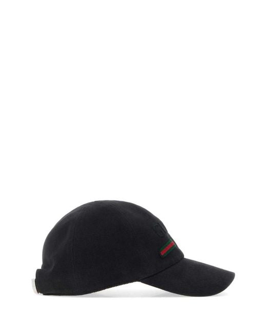 Gucci Black Logo Baseball Hat for men