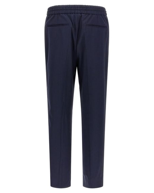 Brioni Blue Drawstring Pants for men