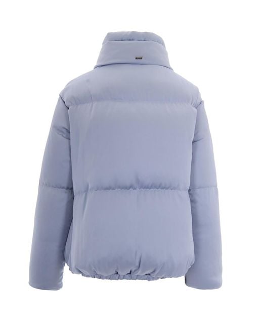 Herno Blue Light Mock Collar Jacket