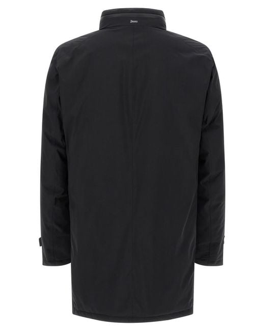 Herno Black Solid Parka Jacket for men