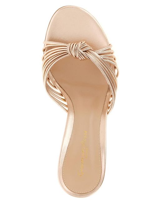 Gianvito Rossi Natural Solid Open Round Toe Heels