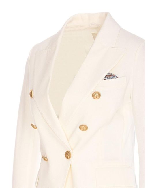 Circolo 1901 Natural Cotton Double-Breasted Blazer