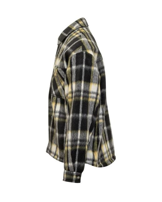 Represent Black Relaxed Checks Shirt for men