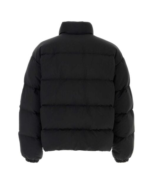 Jil Sander Black Mock Collar Down Jacket for men