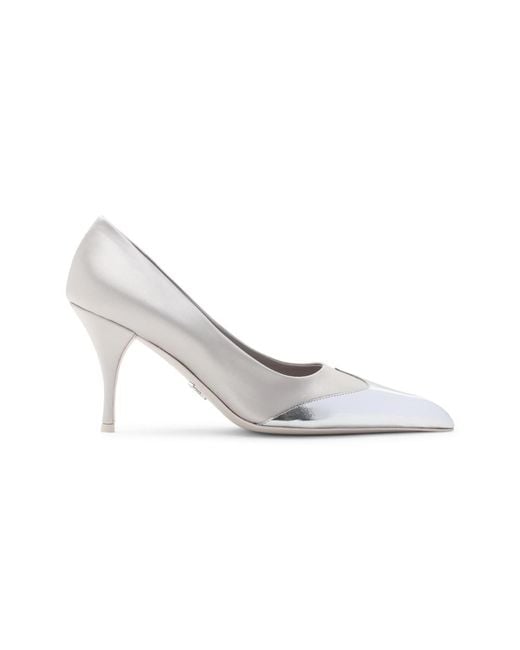 Prada White Viscose Pumps 38