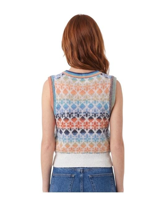 DSquared² White Printed Round Neck Sweater