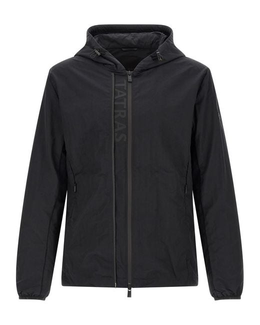 Tatras Black Solid Hood Jacket for men