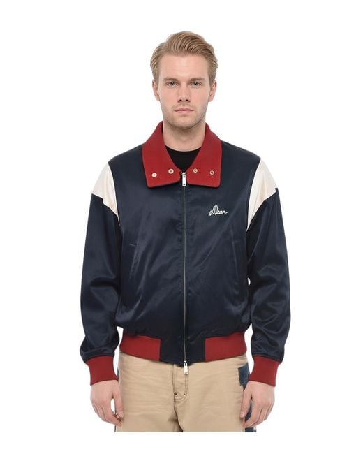 DSquared² Blue Bomber Jacket for men