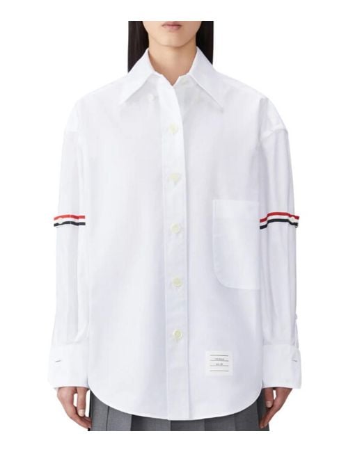 Thom Browne White Oversized Solid Shirt