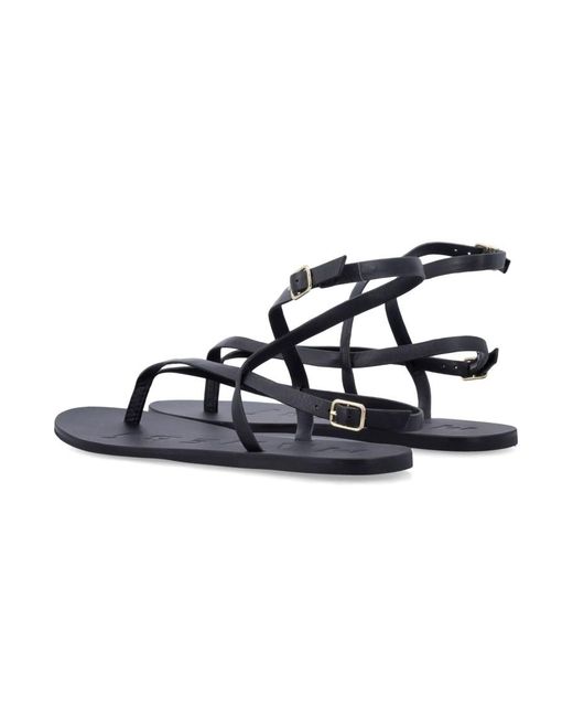 Manebí Black Leather Sandals
