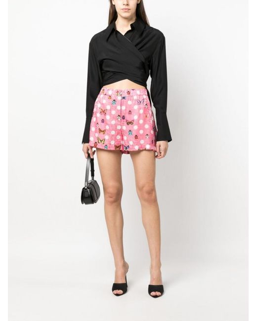 Versace Pink Printed Shorts