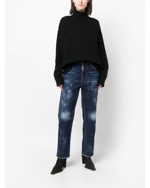 DSquared² Blue Straight-Leg Jeans