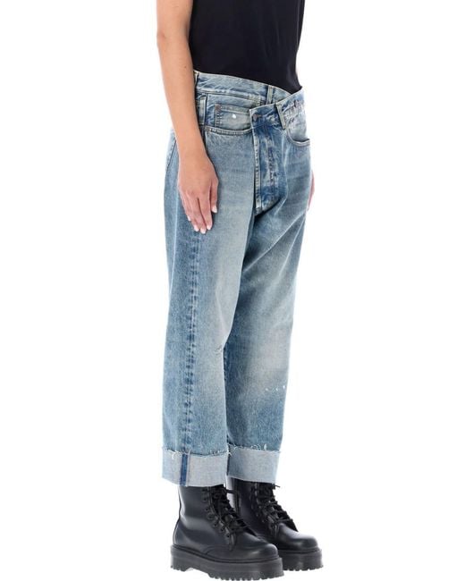 R13 Blue Crossover Jeans