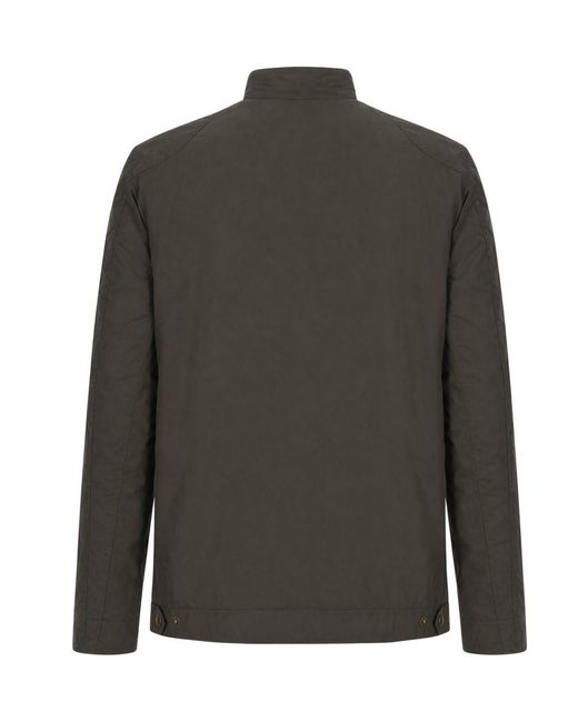 Barbour Gray Mock Collar Logo Jacket for men