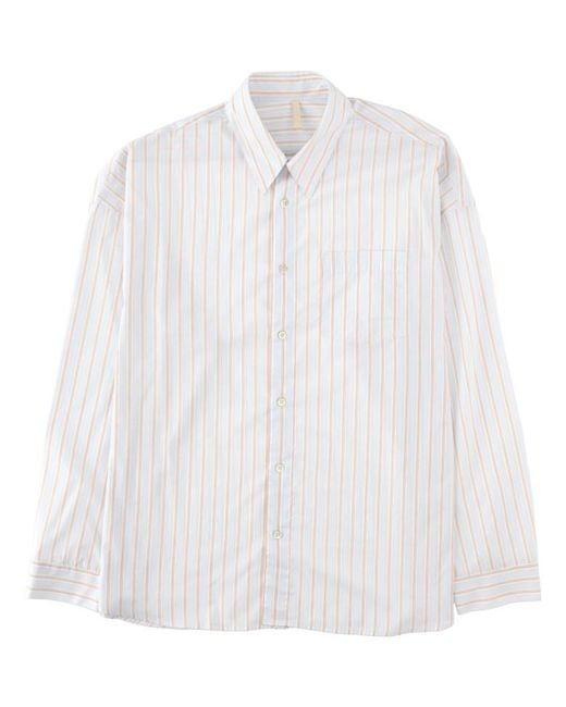 sunflower White Regular Stripes Shirt for men