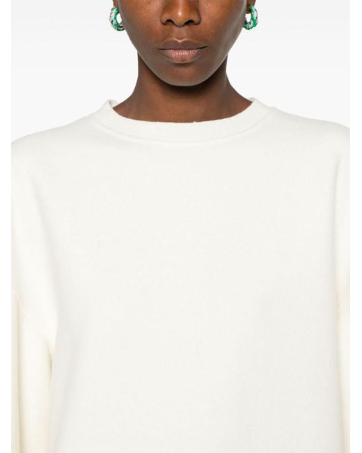 Max Mara White Wool Crewneck Sweater