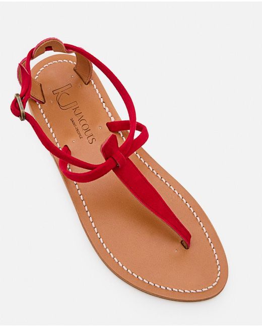 K. Jacques Red Suede Sandals