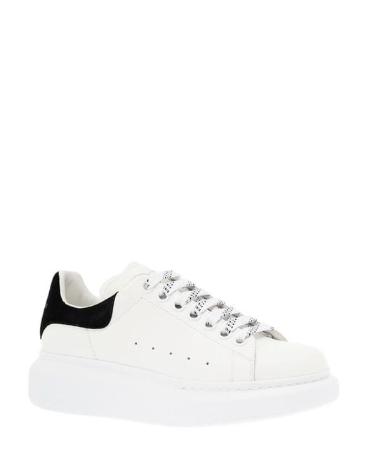 McQueen White Leather Sneakers
