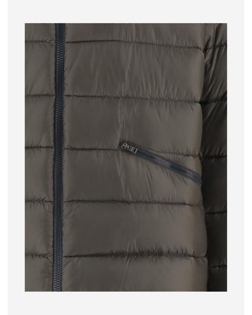 Herno Gray Nylon Padded Down Jacket for men