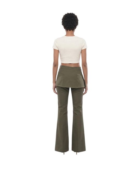 Courreges Green Slim Bootcut Pants