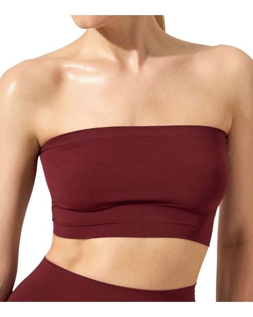 Wolford Red Solid Strapless Top