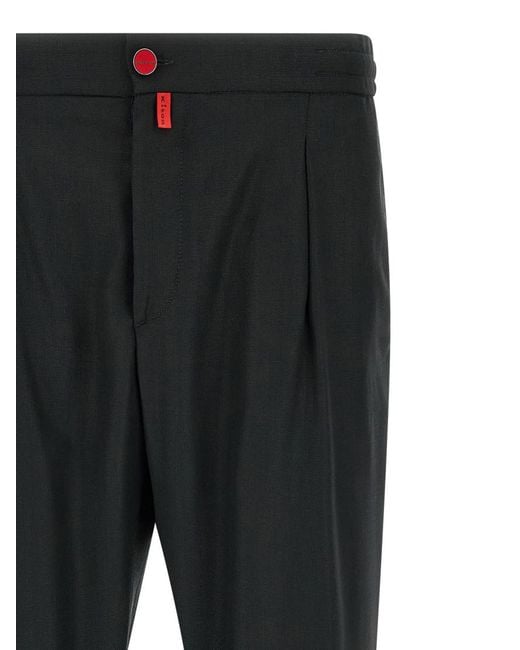 Kiton Black Wool Pants for men