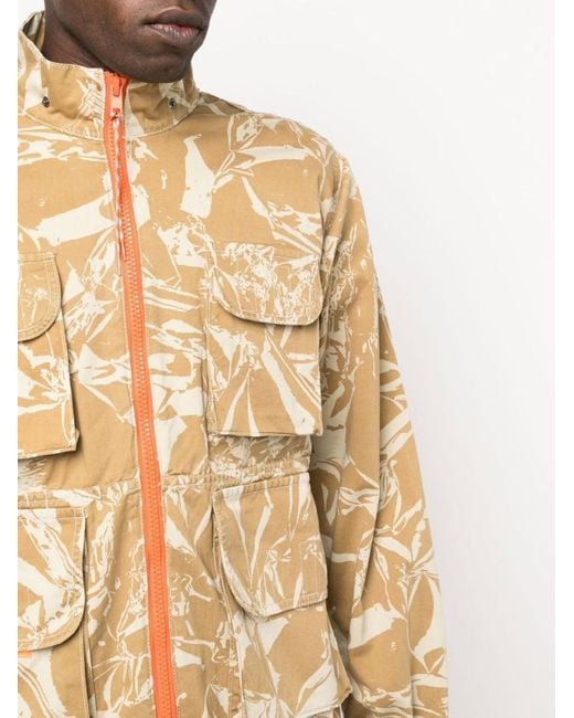 Aries Natural Hooded Camouflage Cargo Jacket for men