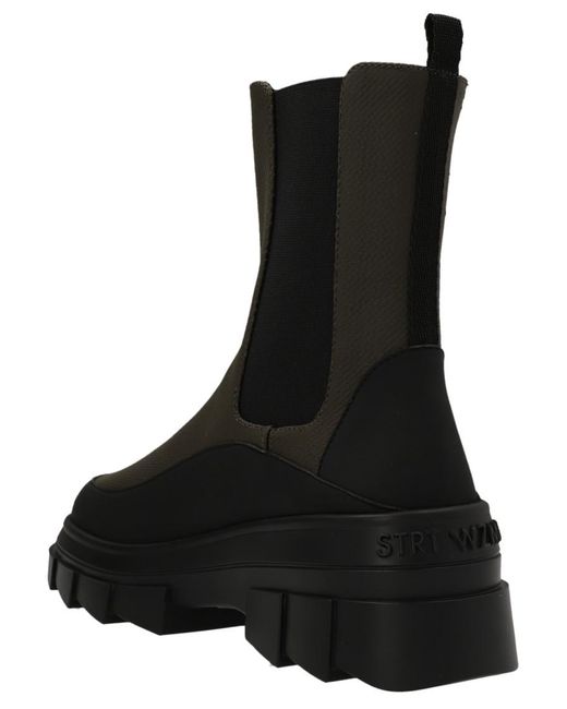 Stuart Weitzman Black Textured Round Toe Boots