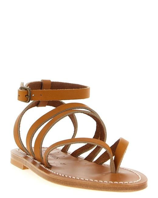 K. Jacques Brown Open Toe Sandals