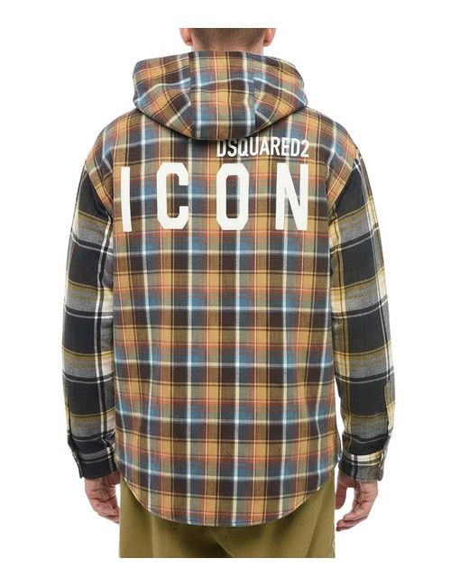 DSquared² Brown Check Overshirt for men