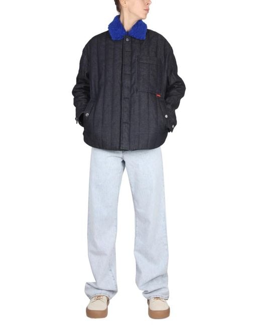 Sunnei Blue Solid Jackets for men