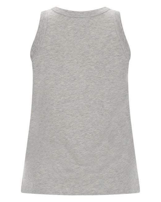 Loulou de Saison Gray Solid Round Neck Top