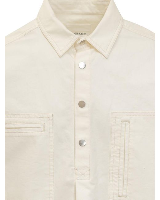 Isabel Marant White Relaxed Solid Shirt for men
