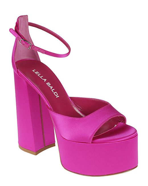 Lella Baldi Pink Slingback Heels