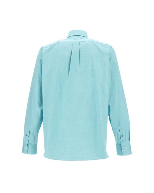 Fendi Blue Oxford Shirt for men